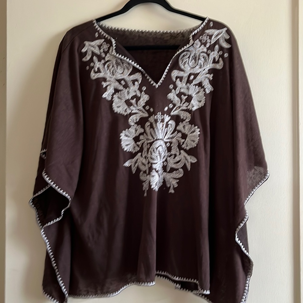 J. Jill brown boho top Size S/M